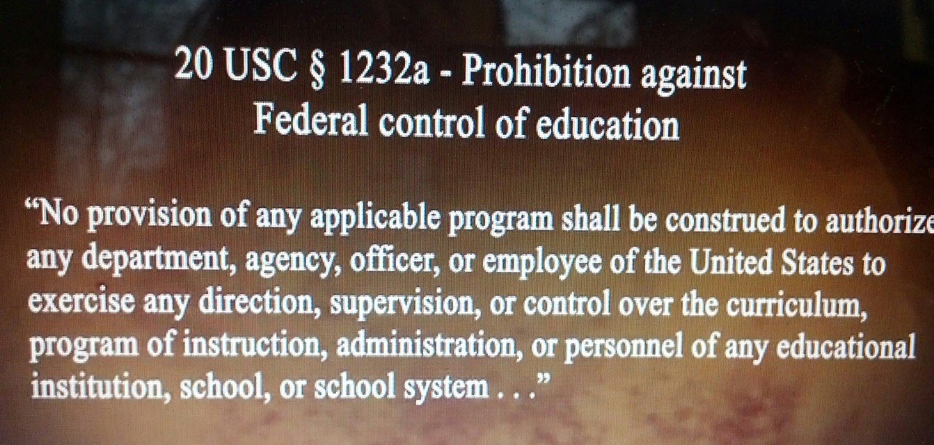 20 USC 1232A PROHABITION AGAINST FEDERAL CONTROL OF EDUCATION